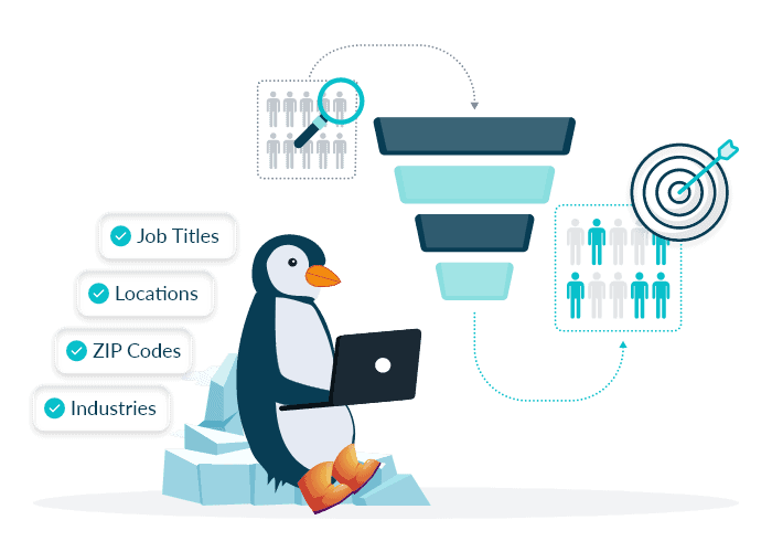 Lead Sorting With Advanced Filters For Job Titles, Locations, Zip Codes, And Industries.