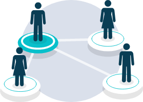 Visual Representation Of Connected Professionals Symbolizing A Talent Pipeline Strategy