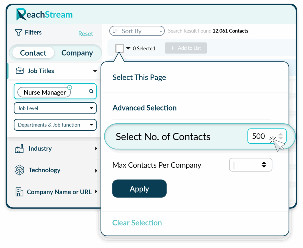 Select The Right Nurse Manager Data