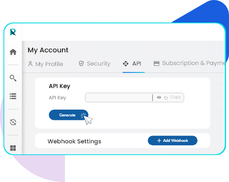 Generate Api Webhook Credentials