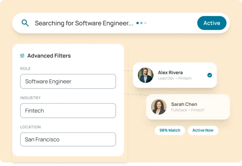 Using Advanced Filters To Search For Prospects By Role, Industry, And Location In Reachstream.